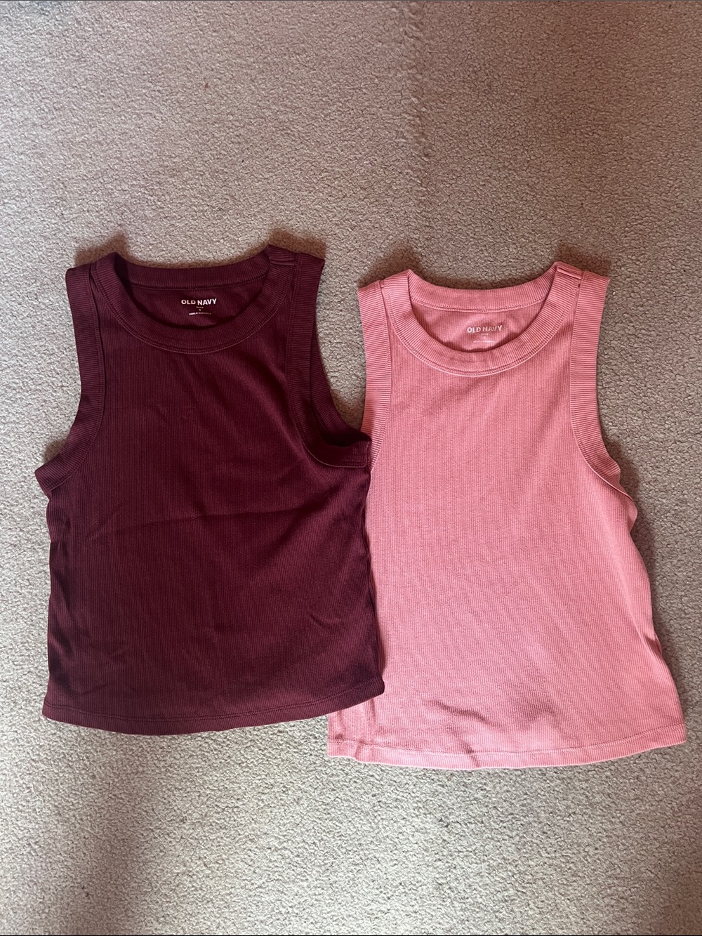 Old Navy Women’s Tank Tops - Rose Pink & Burgundy - Picture 2 of 2